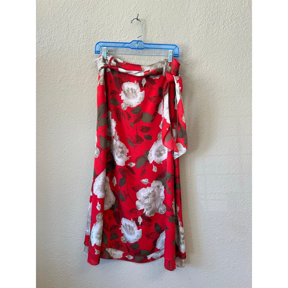 Vintage deadstock 90s Rena Rowan silk floral skirt size 12